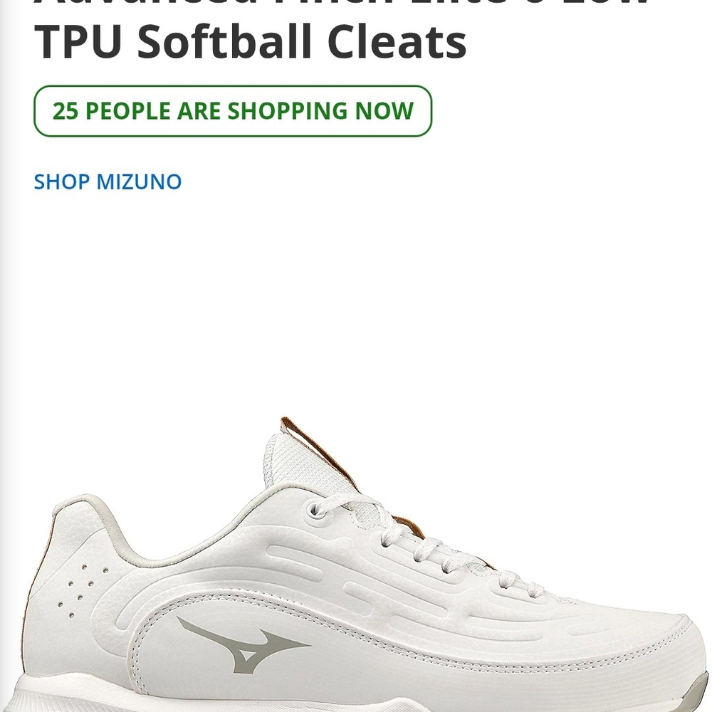 Mizuno White Softball Cleats